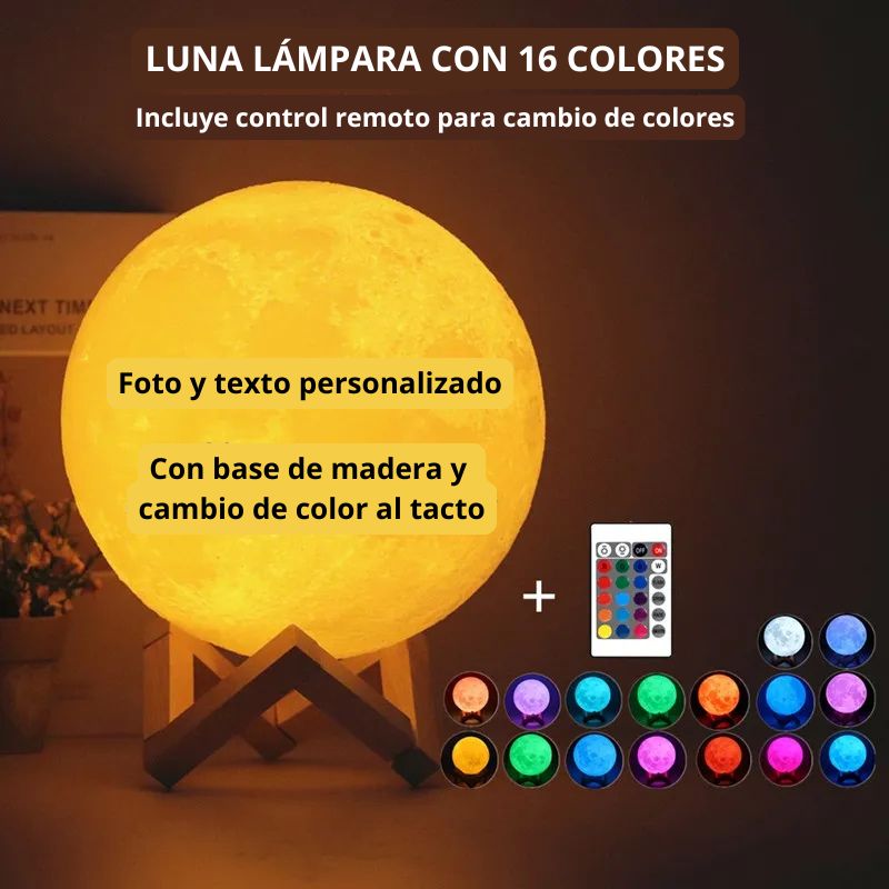 Luna Lámpara Led Personalizada