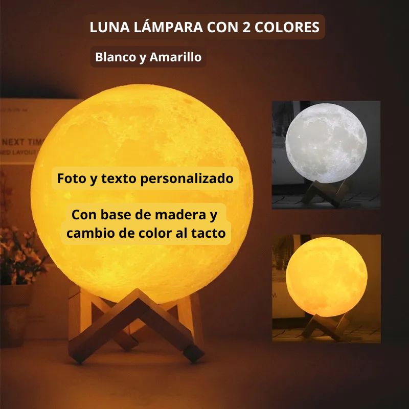 Luna Lámpara Led Personalizada