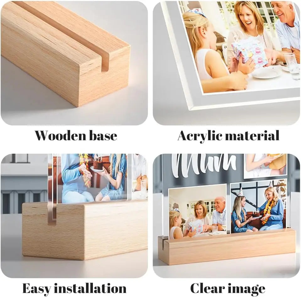 Cuadro Lámpara con Foto, Texto y Música