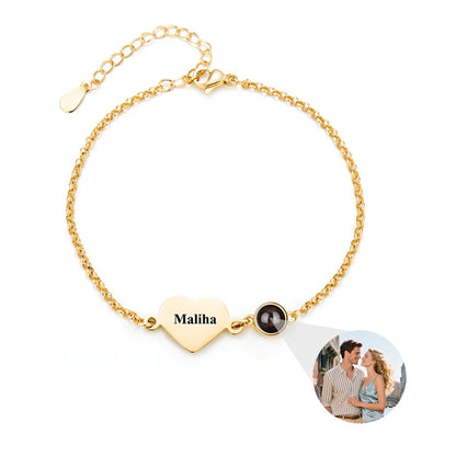 Pulsera con Proyección de Foto y Placa Personalizada
