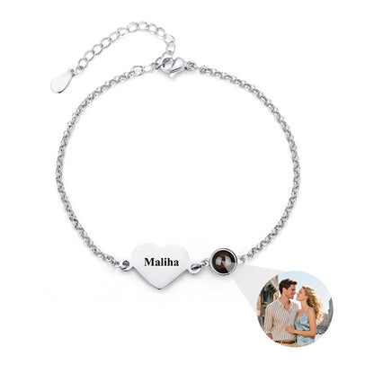 Pulsera con Proyección de Foto y Placa Personalizada