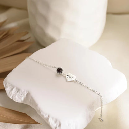 Pulsera con Proyección de Foto y Placa Personalizada