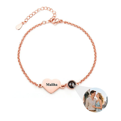 Pulsera con Proyección de Foto y Placa Personalizada