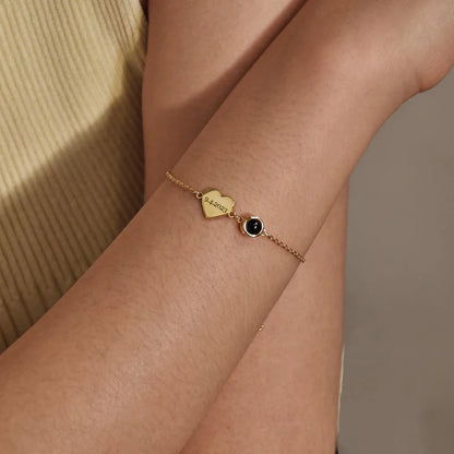 Pulsera con Proyección de Foto y Placa Personalizada